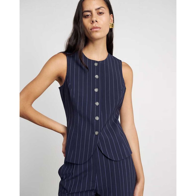 JAG Gia Pinstripe Vest image number 2